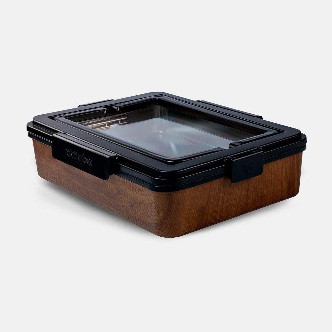 Walnut Finish Platterbox